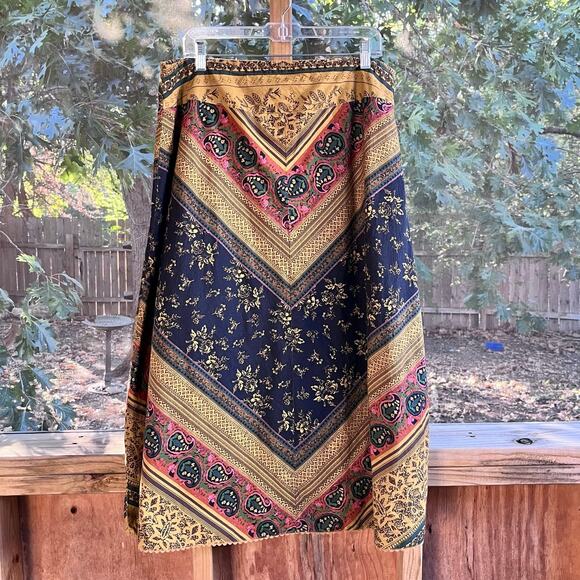 The Territory Ahead Women's Vintage Printed A-Line Midi Skirt Size 14 - Picture 2 of 10